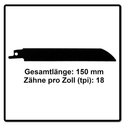 Komet Säbelsägeblatt METAL 150mm 18tpi 25 Stk. ( 5x 501.009 ) HSS-Bi-Metall - Toolbrothers