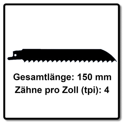 Komet Säbelsägeblatt WOOD 150mm 4tpi 10 Stk. ( 2x 501.005 ) HSS-Bi-Metall - Toolbrothers