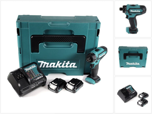 Makita DF 031 DSAJ Akku Bohrschrauber 10,8V 30Nm im Makpac + 2x 2,0 Ah Akku + Ladegerät - Toolbrothers