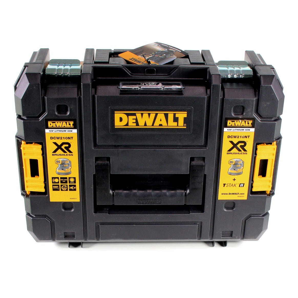 DeWalt DCW 210 M2 Akku Exzenterschleifer Brushless 18V 12.000U/min 125mm + 2x Akkus 4,0 Ah + 1x Schnellladegerät in TSTAK - Toolbrothers