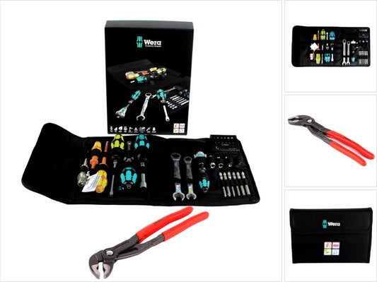 All-IN Sanitär Set Wera Kompakt SH1 + KNIPEX Zange Cobra ( 05135927001 + 8701250 ) - Toolbrothers