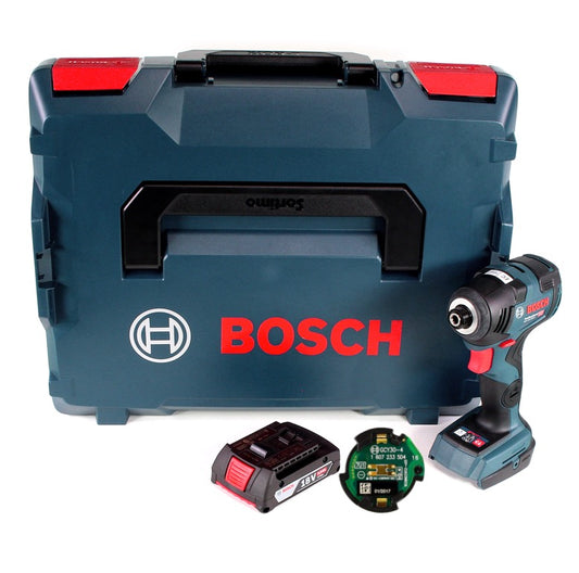 Bosch GDR 18V-200 C Akku Drehschlagschrauber 1/4" 18V 200Nm + 1x Akku 2,0Ah + Connect Modul in L-Boxx - ohne Ladegerät - Toolbrothers