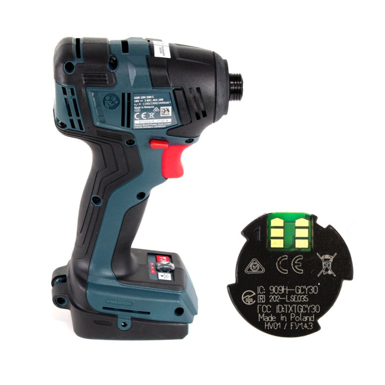 Bosch GDR 18V-200 C Akku Drehschlagschrauber 1/4" 18V 200Nm + 1x Akku 6,0Ah + Ladegerät + Connect Modul in L-Boxx - Toolbrothers