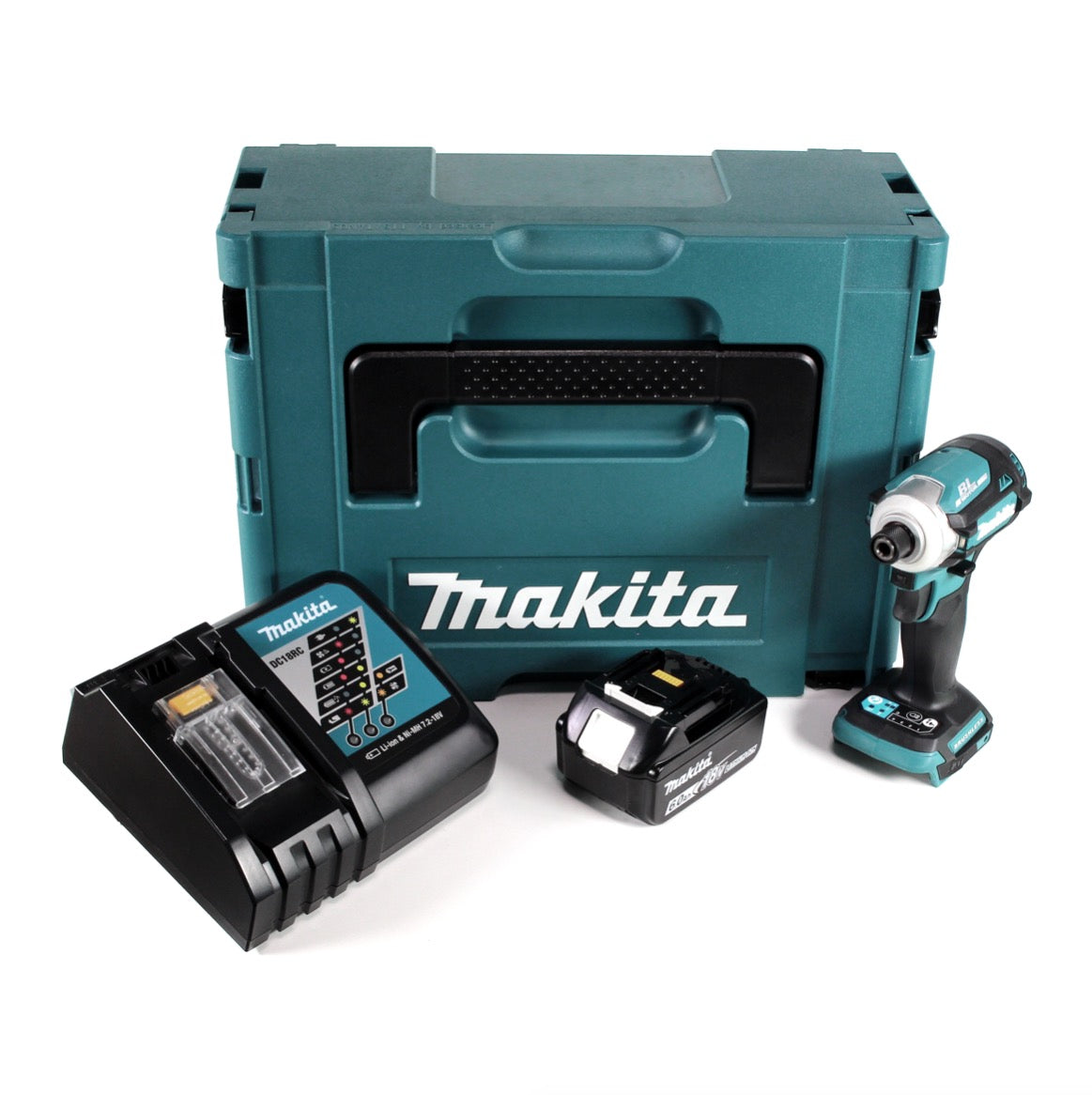 Makita DTD 171 RG1J Akku Schlagschrauber 18 V 180 Nm 1/4" Brushless + 1x Akku 6,0 Ah + Ladegerät + Makpac - Toolbrothers