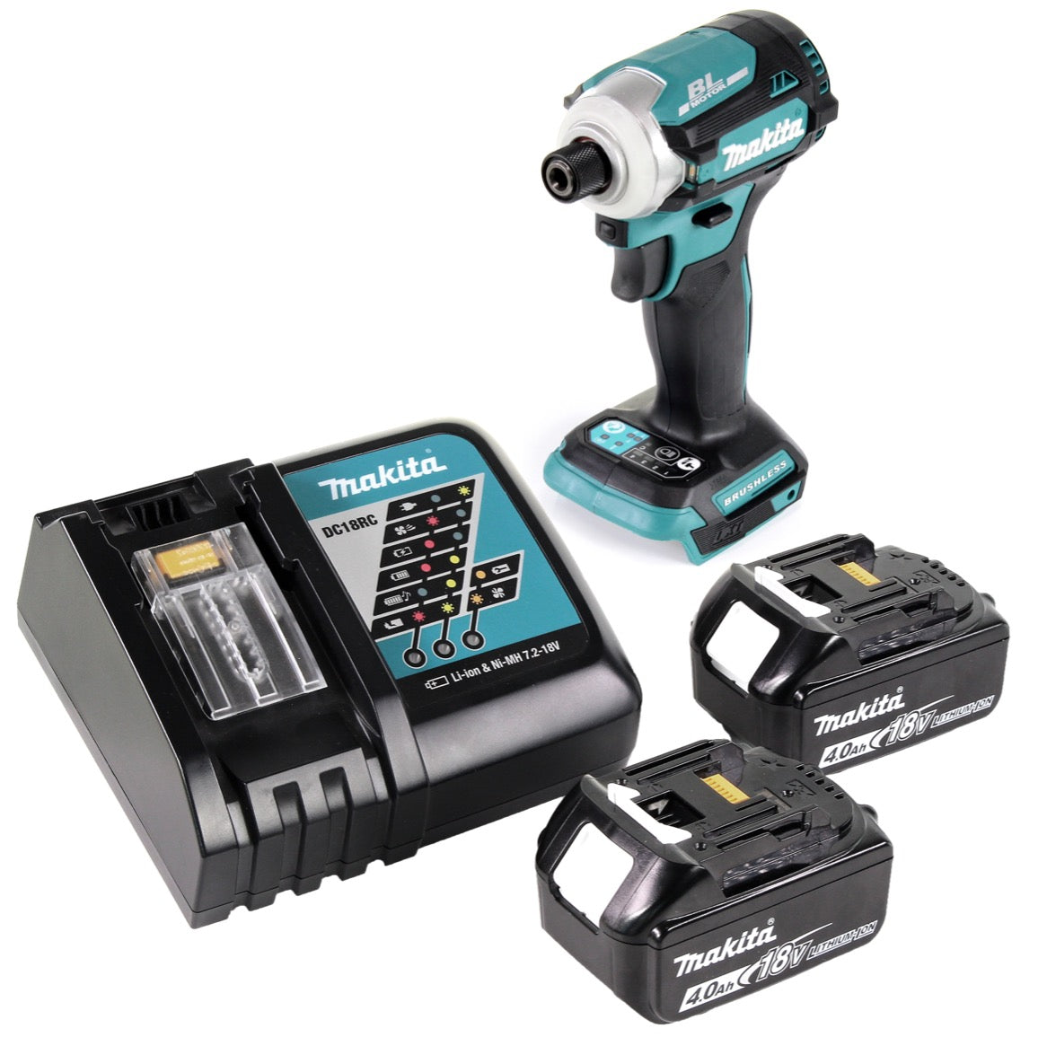 Makita DTD 171 RM Akku Schlagschrauber 18 V 180 Nm 1/4" Brushless + 2x Akku 4,0 Ah + Ladegerät - Toolbrothers