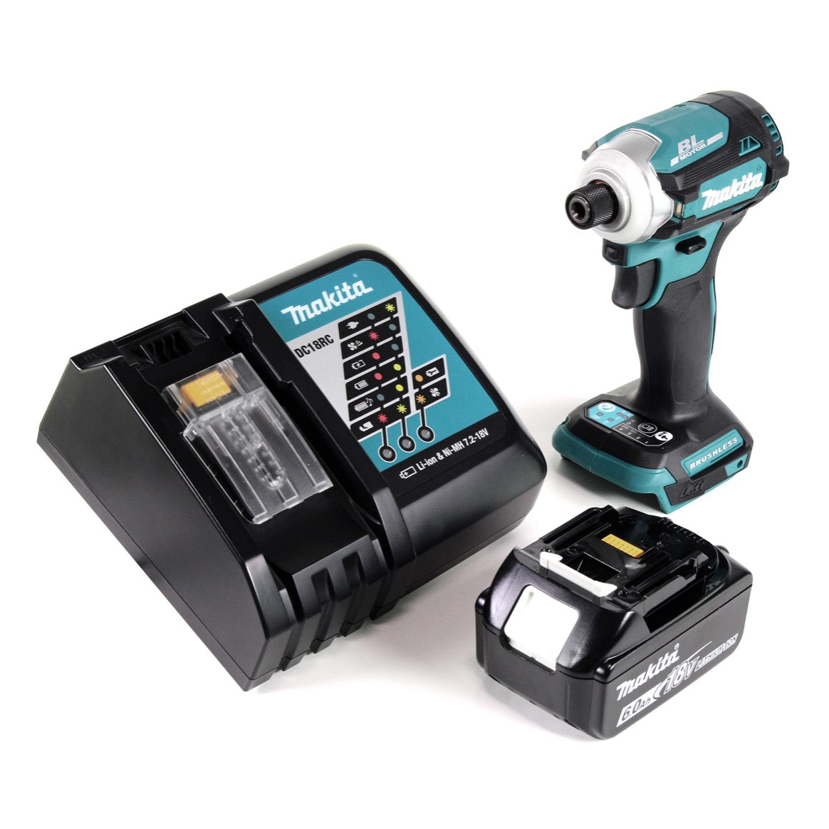 Makita DTD 171 RG1 Akku Schlagschrauber 18 V 180 Nm 1/4" Brushless + 1x Akku 6,0 Ah + Ladegerät - Toolbrothers