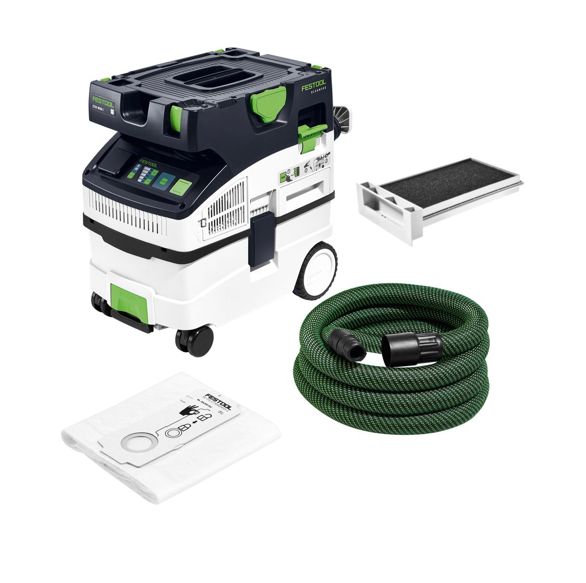 Festool CTM MIDI I CLEANTEC Absaugmobil ( 574822 ) Set mit 1x Nassfilter und 5x Filtersack - Toolbrothers