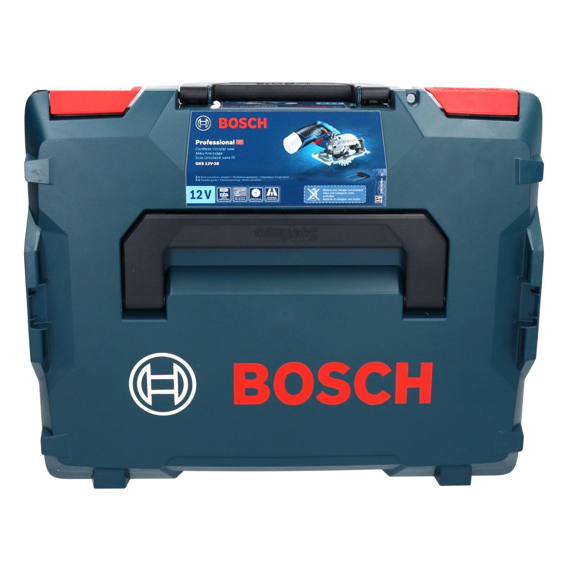 Bosch GKS 12V-26 Professional Akku Handkreissäge 12 V 85 mm ( 06016A1005 ) + 2x Akku 3,0 Ah + Ladegerät + L-Boxx - Toolbrothers