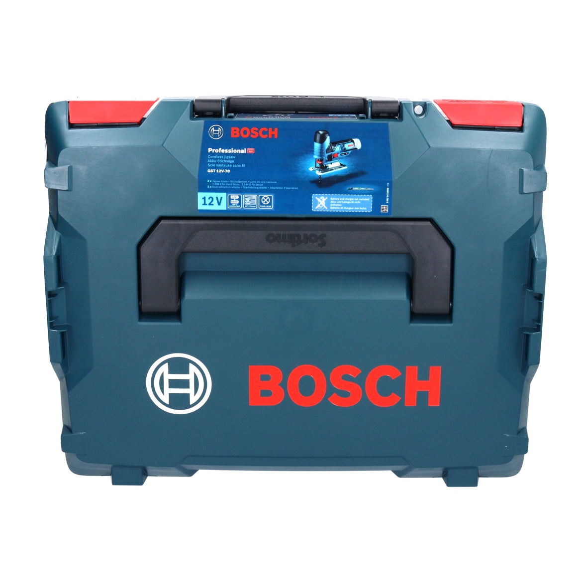 Bosch GST 12V-70 Professional Akku Stichsäge 12 V ( 06015A1005 ) + 2x Akku 3,0 Ah + Ladegerät + L-Boxx - Toolbrothers