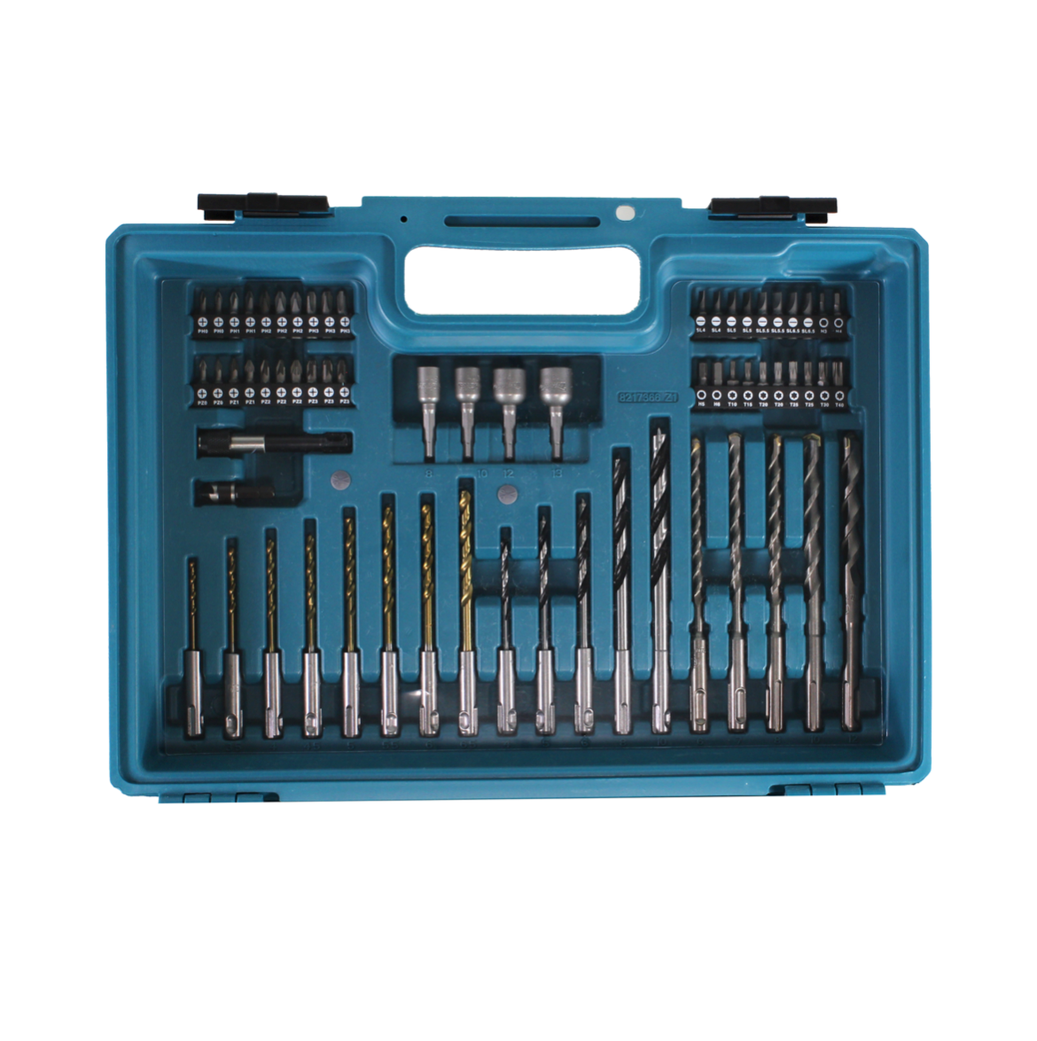 Makita HR 140 DSME1 Akku Bohrhammer 10.8 V SDS-Plus im Koffer + 64 tlg Zubehör Set + 2x 4,0 Ah Akku und Lader - Toolbrothers