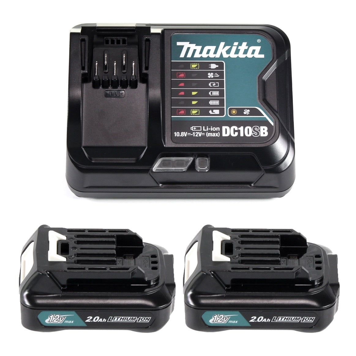 Makita Power Source Kit 12V mit 2x BL1021B Akku 2,0Ah + DC10SB Ladegerät - Toolbrothers