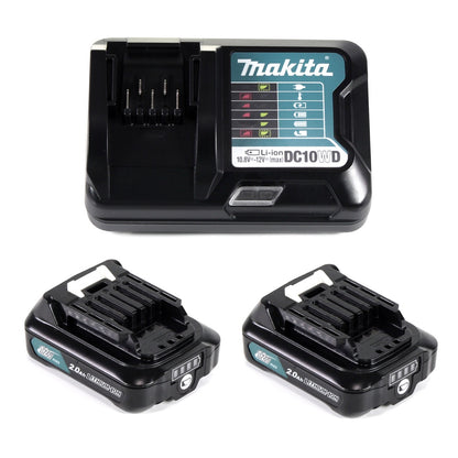 Makita Power Source Kit 12V mit 2x BL1021B Akku 2,0Ah + DC10WD Ladegerät - Toolbrothers