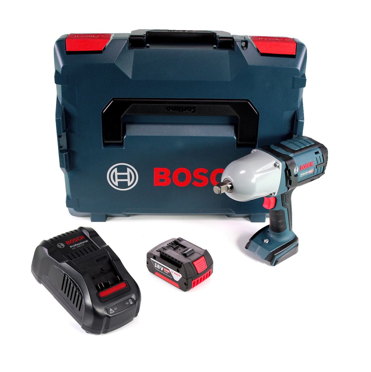 Bosch GDS 18V-LI HT Akku Drehschlagschrauber 18V 650 Nm ( 06019B1302 ) mit 6,0 Ah Akku und Lader in L-Boxx - Toolbrothers