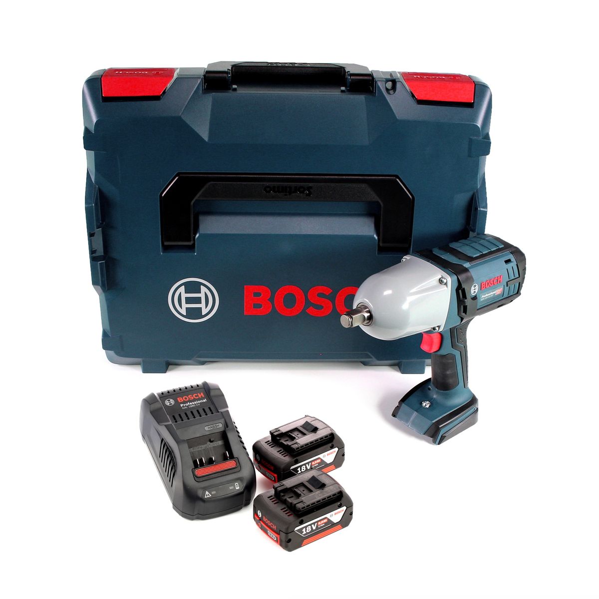 Bosch GDS 18V-LI HT Akku Drehschlagschrauber 18V 650 Nm ( 06019B1302 ) mit 2x 6,0 Ah Akku und Lader in L-Boxx - Toolbrothers