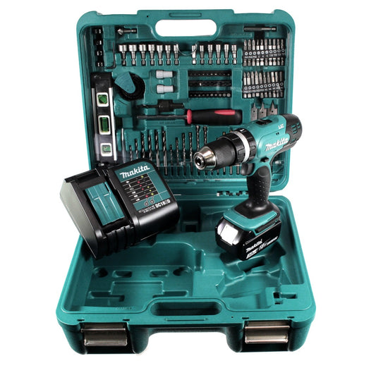 Makita DTD 155 SFTK Akku Schlagschrauber 18V 140Nm Brushless + 1x Akku 3,0Ah + Ladegerät + 101tlg. Werkezugset im Koffer - Toolbrothers