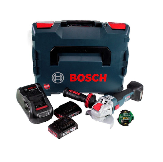 Bosch GWX 18V-10 C Akku Winkelschleifer 18V 125mm brushless X-LOCK + 2x Akku 2,0Ah + Ladegerät + Connectivity Modul + L-BOXX - Toolbrothers