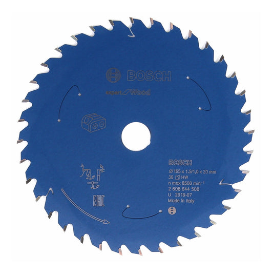 Bosch Kreissägeblatt Expert for Wood 165 x 1,0 x 20 mm 36 Zähne für Holz ( 2608644508 ) - Toolbrothers