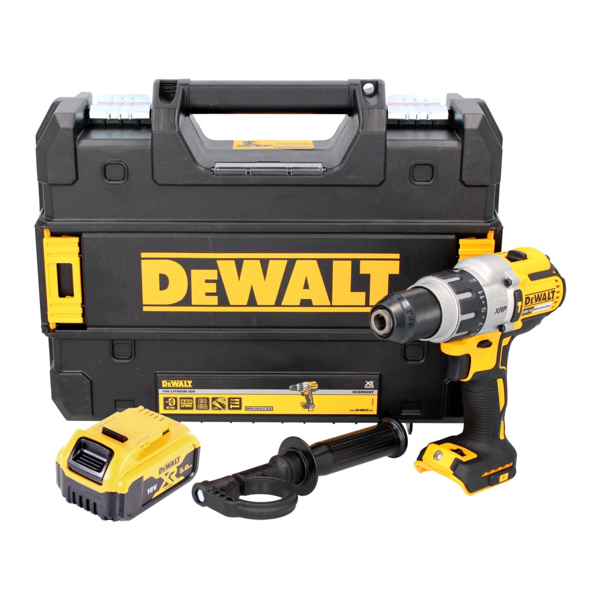 DeWalt DCD 996 NT Akku Schlagbohrschrauber 18 V 95 Nm Brushless + 1x Akku 5,0 Ah + TSTAK - ohne Ladegerät - Toolbrothers