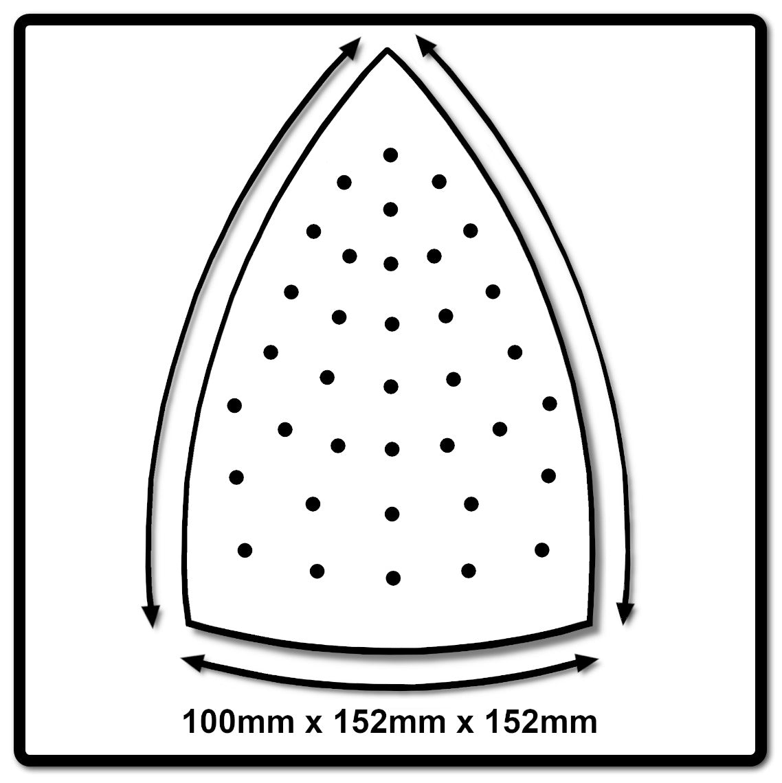 Mirka IRIDIUM Delta Schleifblätter Grip 100x152x152mm K80 50 Stk. ( 246JQ05080 ) - Toolbrothers