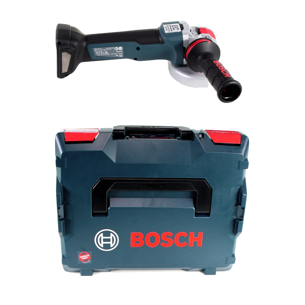 Bosch GWX 18V-10 C Akku Winkelschleifer 18V 125mm brushless X-LOCK + 2x Akku 3,0Ah + Ladegerät + 2x Diamant Trennscheiben X-LOCK 125x22,23mm + L-BOXX - Toolbrothers