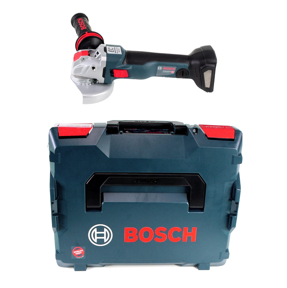 Bosch GWX 18V-10 C Akku Winkelschleifer 18V 125mm brushless X-LOCK + 2x Akku 3,0Ah + Ladegerät + 2x Diamant Trennscheiben X-LOCK 125x22,23mm + L-BOXX - Toolbrothers