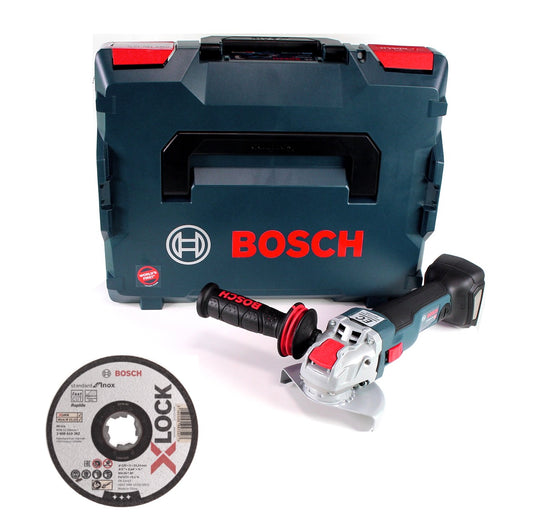 Bosch GWX 18V-10 C Akku Winkelschleifer 18V 125mm brushless X-LOCK + 10x Trennscheiben X-LOCK 125x22,23mm for Inox + L-BOXX - ohne Akku, ohne Ladegerät - Toolbrothers