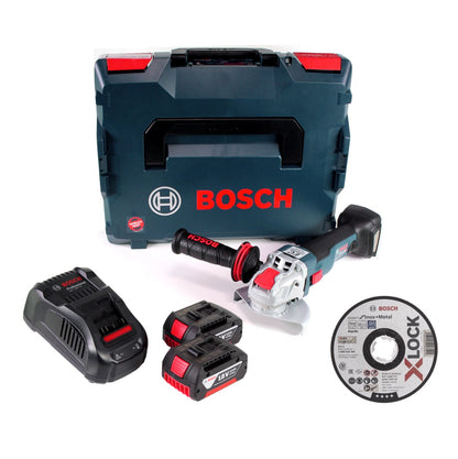 Bosch GWX 18V-10 C Akku Winkelschleifer 18V 125mm brushless X-LOCK + 2x Akku 3,0Ah + Ladegerät + 25x Trennscheiben X-LOCK 125x22,23mm Expert Inox & Metal + L-BOXX - Toolbrothers