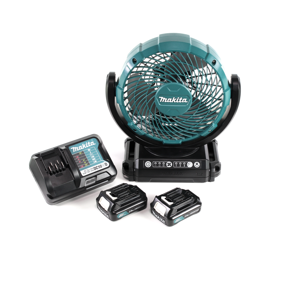 Makita CF 101 WA Akku Lüfter Ventilator 12V + 2x Akku 2,0Ah + Schnellladegerät - Toolbrothers