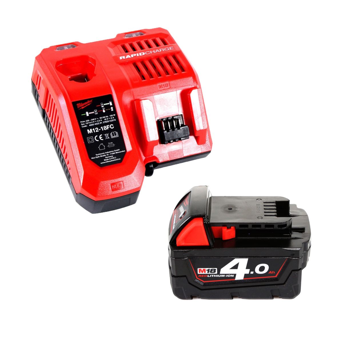 Milwaukee M18 BOS125-401B Akku Exzenterschleifer 18V 125mm + 1x Akku 4,0Ah + Ladegerät + Tasche - Toolbrothers