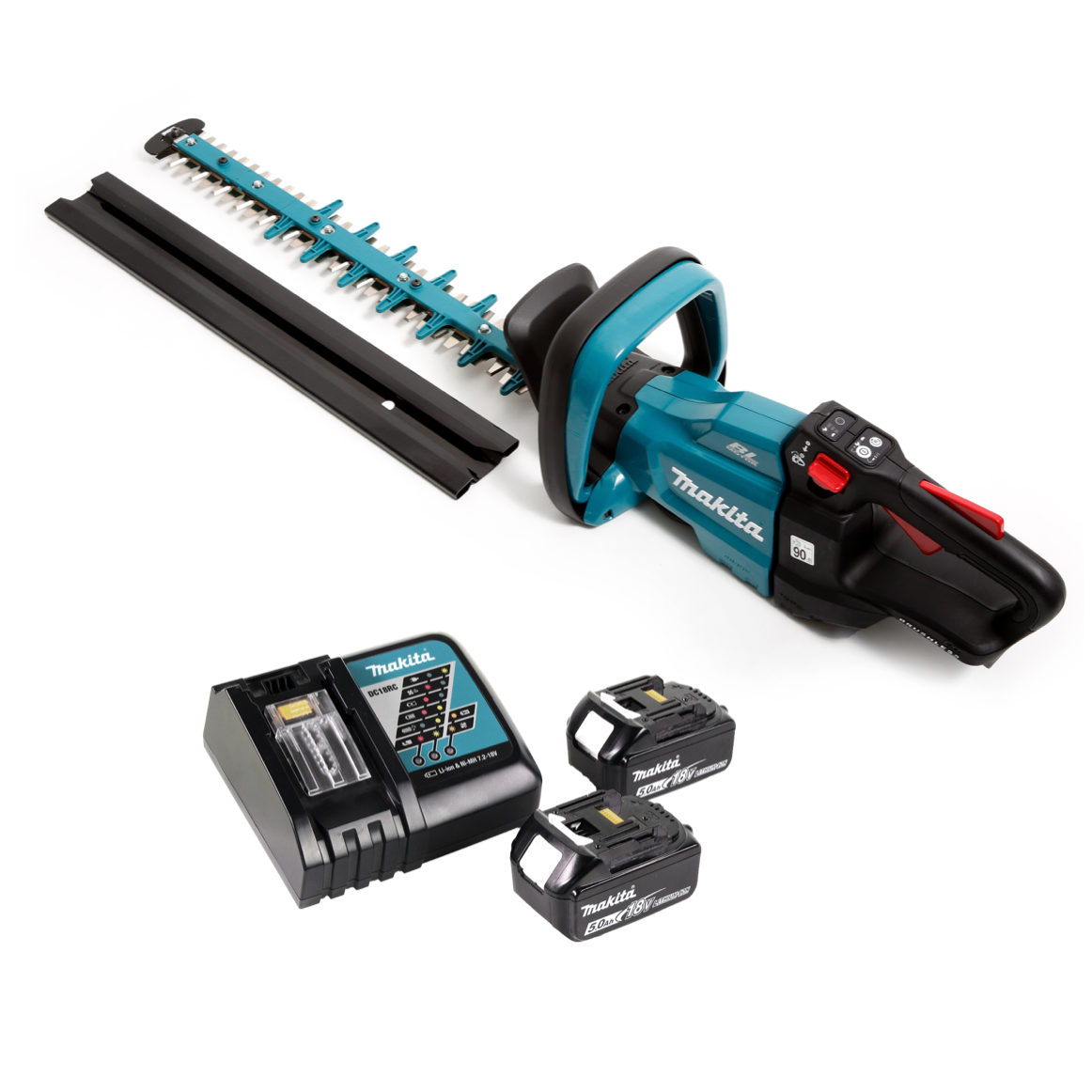 Makita DUH 502 RT Akku Heckenschere 18V 50cm + 2x Akku 5,0 Ah + Ladegerät - Toolbrothers