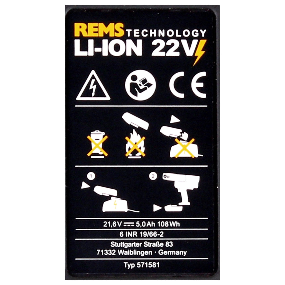 REMS Akku Set mit 2x 21,6V (22V max) Akku 5,0Ah ( 571581 ) - Toolbrothers