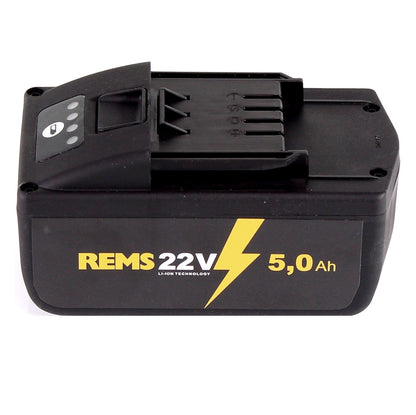 REMS Akku Set Power Pack 21,6V (22V max) mit 1x Akku 5,0Ah ( 571581 R22 ) + Ladegerät 90W ( 571585  R220 ) - Toolbrothers