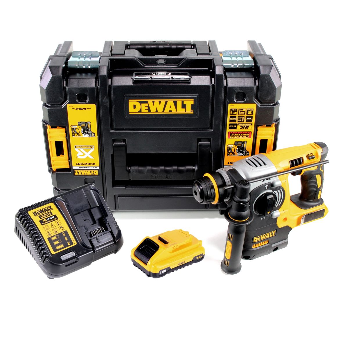 DeWalt DCH 273 L1 Akku Kombihammer 18V 2,1J SDS-Plus Brushless + 1x Akku 3,0Ah + Ladegerät + TSTAK - Toolbrothers