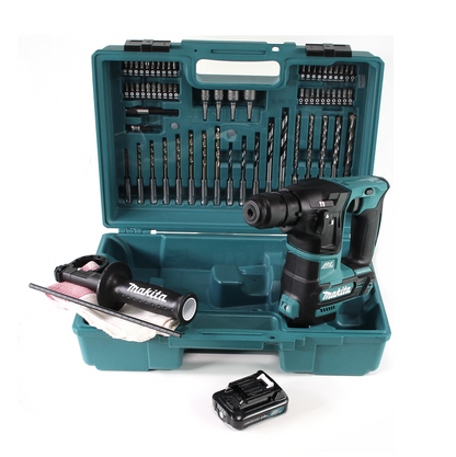 Makita HR 166 DA1E1 Akku Bohrhammer 10.8V SDS-Plus Brushless + Koffer + 64-tlg. Zubehörset + 1x Akku 2,0Ah - ohne Ladegerät - Toolbrothers