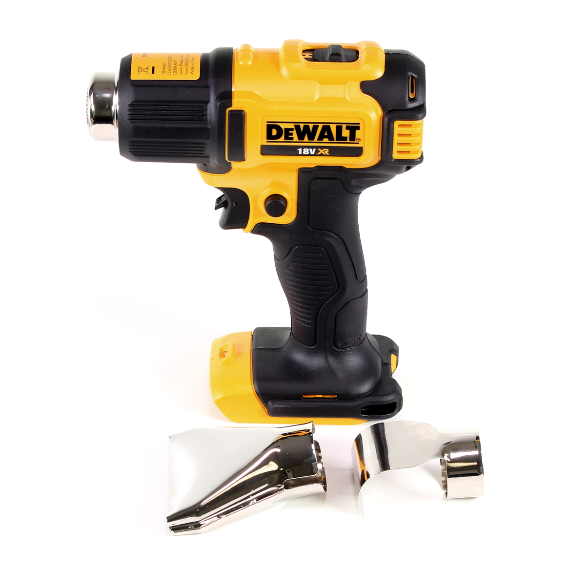 DeWalt DCE 530 D1 Akku Heißluftpistole 18V 530°C + 1x Akku 2,0Ah + 1x Lader + Flächen- und Reflektordüse - Toolbrothers