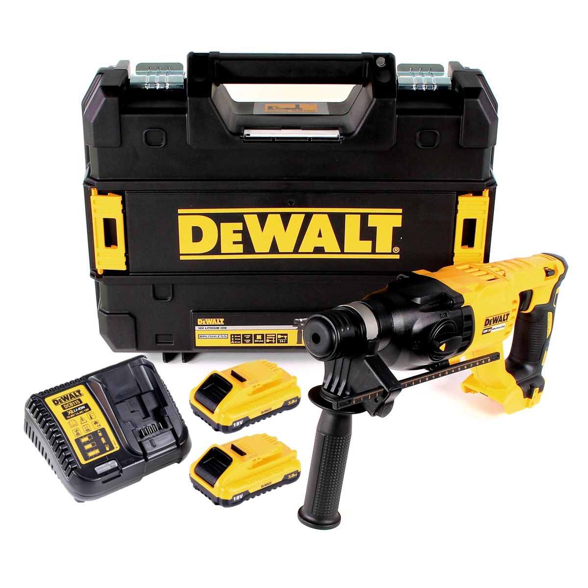 DeWalt DCH 133 L2 Akku Kombihammer 18V 2,6J SDS plus Brushless + 2x Akku 3,0Ah + Ladegerät + TSTAK - Toolbrothers