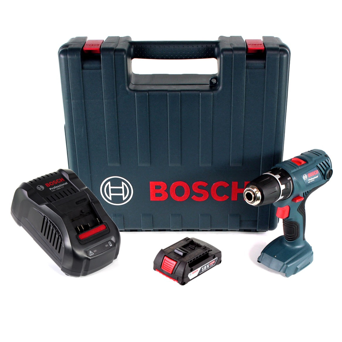 Bosch GSR 18V-21 Akku Bohrschrauber 18V 55Nm + 1x Akku 2,0Ah + Ladegerät + Koffer - Toolbrothers