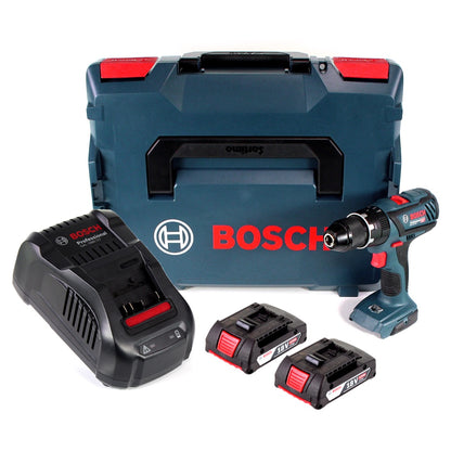 Bosch GSR 18V-28 Akku Bohrschrauber 18V 63Nm + 2x Akku 2,0Ah + Ladegerät + L-Boxx - Toolbrothers