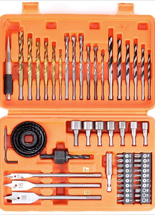 WellCut WC-SDB56 56 tlg. Bit Bohrer Set + Lochsägen + Koffer - Toolbrothers