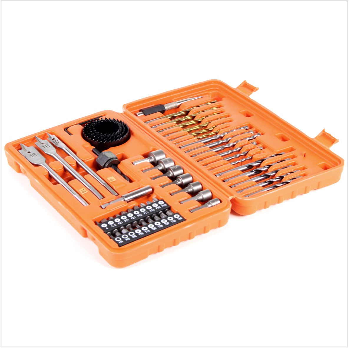 WellCut WC-SDB56 56 tlg. Bit Bohrer Set + Lochsägen + Koffer - Toolbrothers