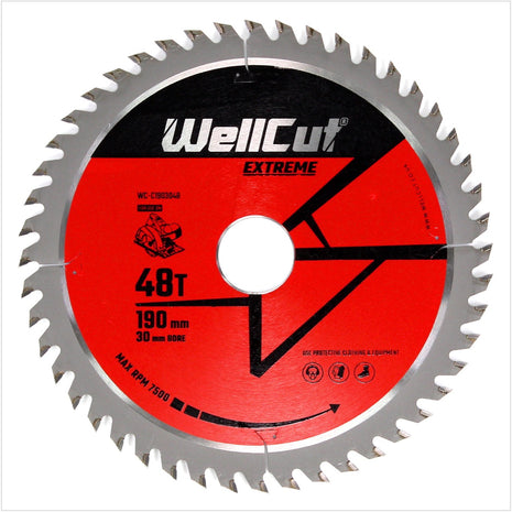 WellCut Kreissägeblatt WC-C1903048 TCT 190 x 2,4 x 30 mm 48 Zähne - Toolbrothers