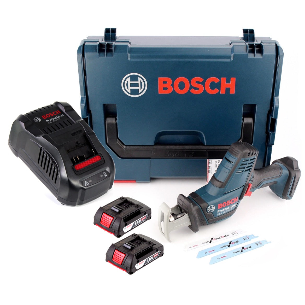 Bosch GSA 18V-LI C Akku Säbelsäge 18V + 2x Akku 2,0Ah + Ladegerät + L-Boxx - Toolbrothers