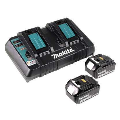 Makita DSP 600 PM Akku Tauchsäge 36V (2x18V) 165 mm Brushless + 2x Akku 4,0Ah + Doppelladegerät - Toolbrothers