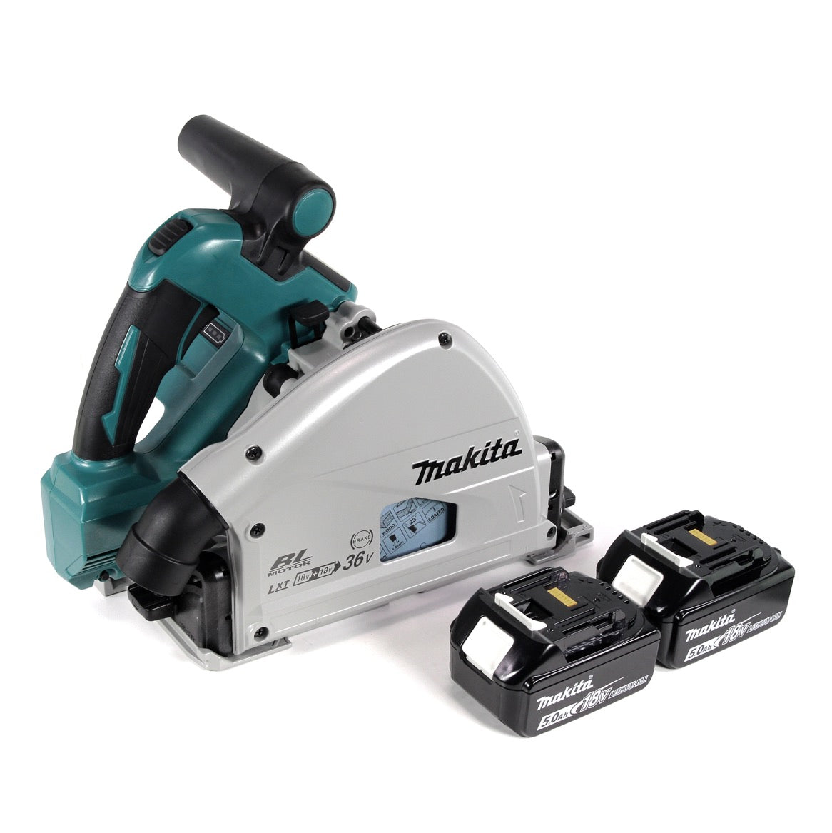 Makita DSP 600 T Akku Tauchsäge 36V (2x18V)165mm Brushless + 2x Akku 5,0Ah - ohne Ladegerät - Toolbrothers