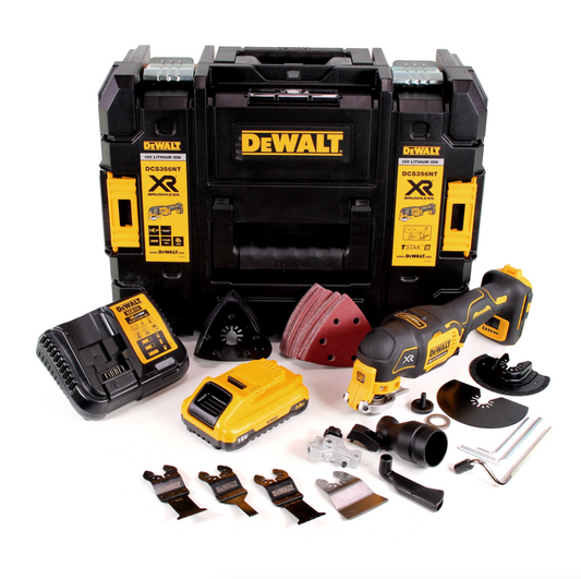 DeWalt DCS 356 L1 Akku Multitool 18V Brushless + 35tlg. Zubehör + 1x Akku 3,0Ah + Ladegerät + TSTAK - Toolbrothers