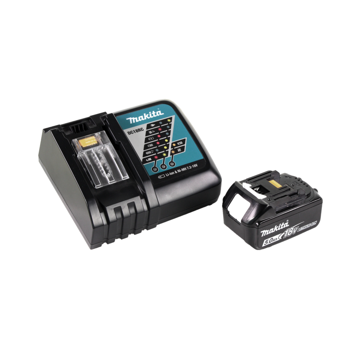 Makita DMR 115 RT1 Akku Baustellenradio 12V - 18V  Bluetooth DAB+ IP65- + 1x Akku 5,0 Ah + Ladegerät - Toolbrothers