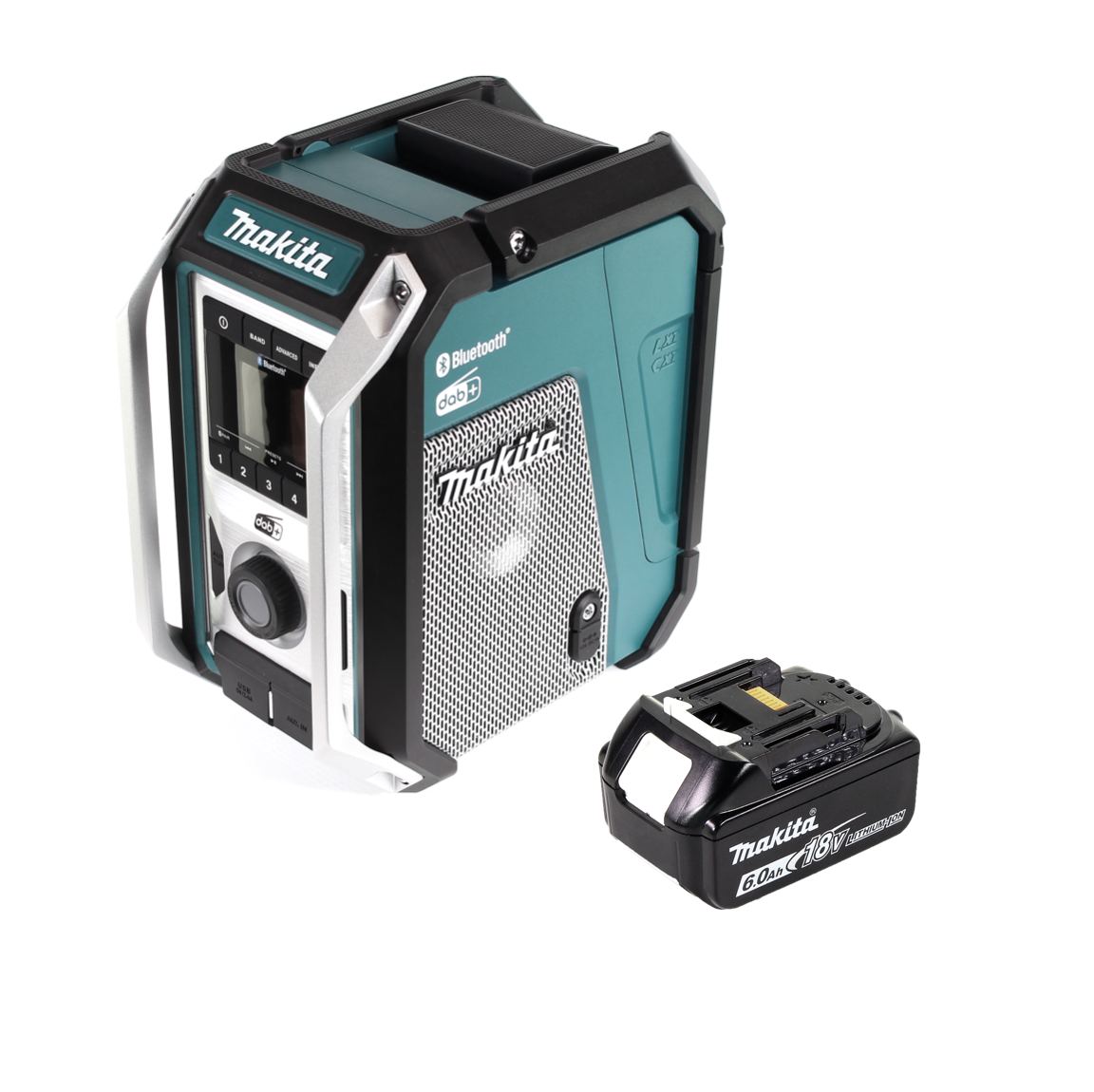 Makita DMR 115 G1 Akku Baustellenradio 12V - 18V  Bluetooth DAB+ IP65- + 1x Akku 6,0 Ah, ohne Ladegerät - Toolbrothers