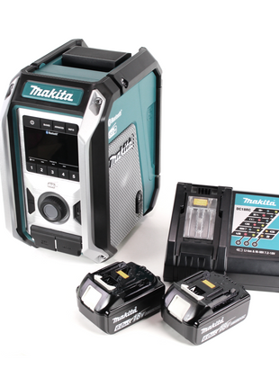 Makita DMR 115 RG Akku Baustellenradio 12V - 18V  Bluetooth DAB+ IP65- + 2x Akku 6,0 Ah + Ladegerät - Toolbrothers