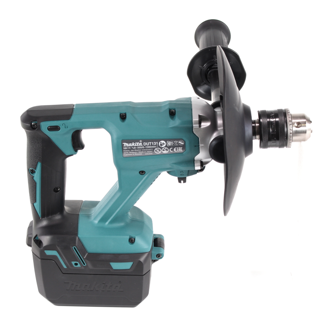 Makita DUT 131 RG Akku Rührgerät 18 V Brushless + 2x Akku 6,0 Ah + Ladegerät + Tasche - Toolbrothers