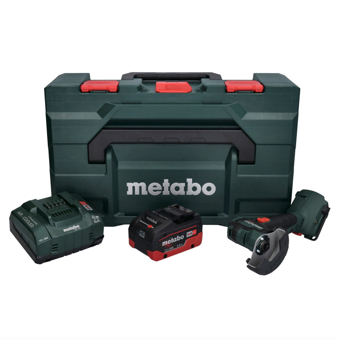 Metabo CC 18 LTX Akku Winkelschleifer 18 V 76 mm Brushless + 1x Akku 5,5Ah + Ladegerät + metaBOX - Toolbrothers